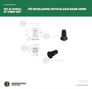 PÉ NIVELADOR DE ENCAIXE ARTICULADO - 30%OFF 02924 