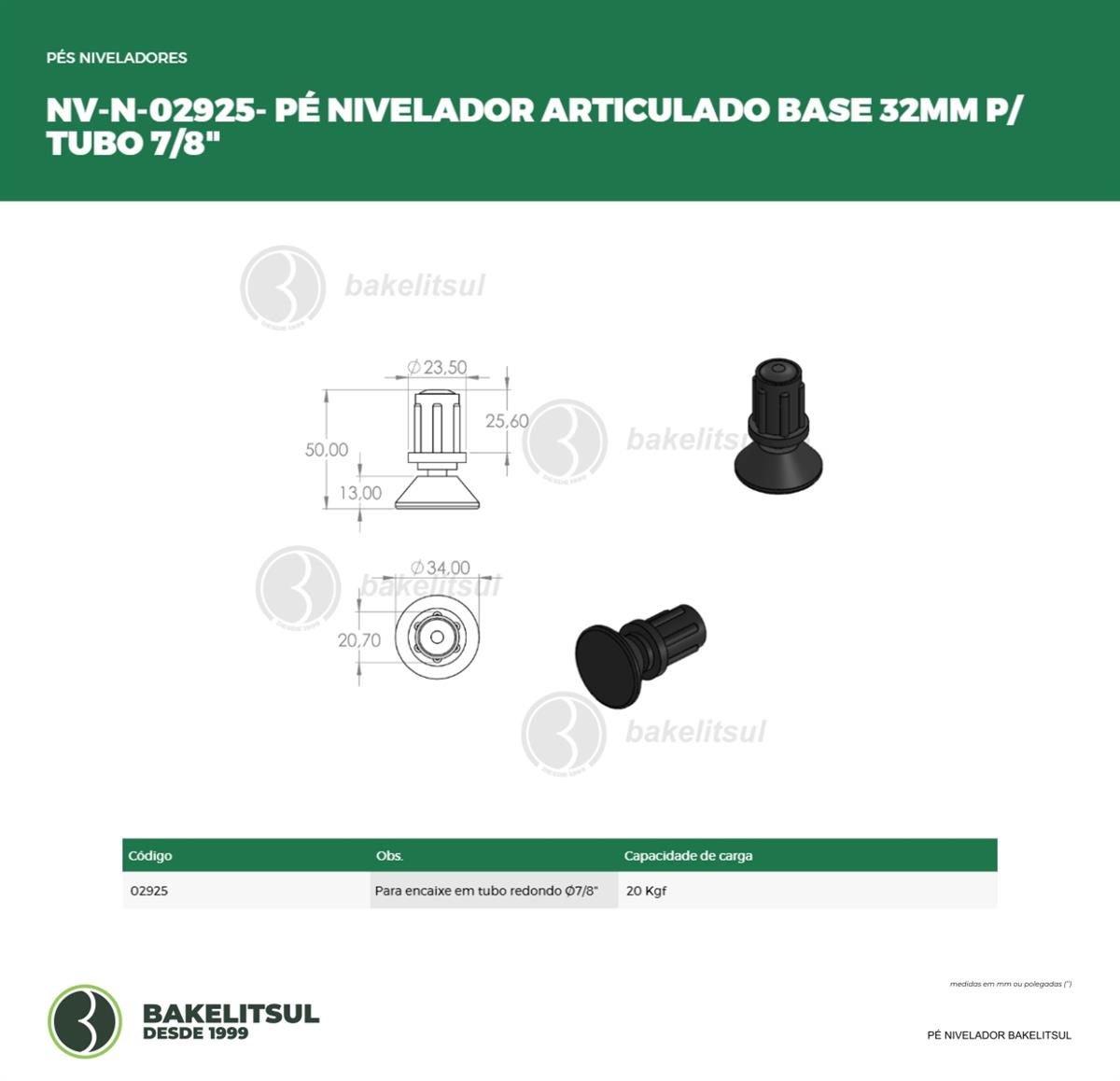 Clique aqui para visualizar a imagem técnica NV-NIVELADOR-PP-N-SR- 32-00-00-PSR-P/TUBO 7/8 PAREDE1,06A1,60 Clique aqui para visualizar a imagem técnica NV-NIVELADOR-PP-N-SR- 32-00-00-PSR-P/TUBO 7/8 PAREDE1,06A1,60