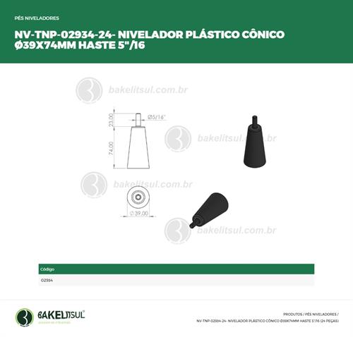 PÉ NIVELADOR CÔNICO DE ENCAIX - 30%OFF 02934 