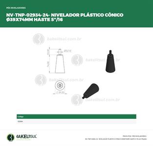 PÉ NIVELADOR CÔNICO DE ENCAIX - 30%OFF 02934 