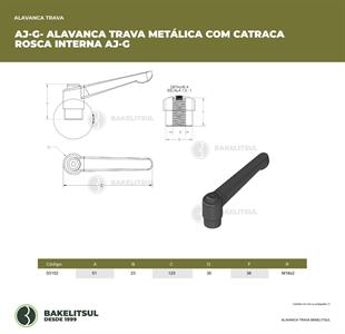 AJUSTADOR ALAVANCA TRAVA METÁLICA ROSCA INTERNA IMP 03152 