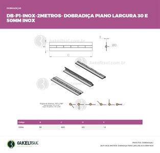 DOBRADIÇA PIANO INOX 30 E 50mm DB-P1 03164 F3 06525 