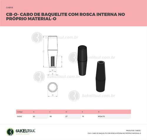 CABO DE BAQUELITE ROSCA INTERNA CB-O 03232 