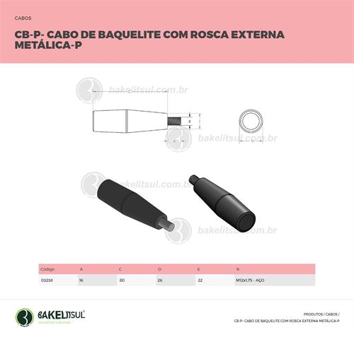 CABO DE BAQUELITE ROSCA EXTERNA CB-P 03238 