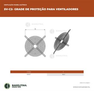 GRADE METÁLICA PARA PROTEÇÃO DE VENTILADORES 03243 