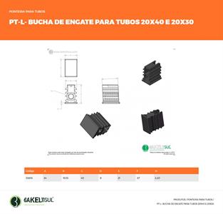 BUCHA DE ENGATE TUBO RETANGULAR 03313 
