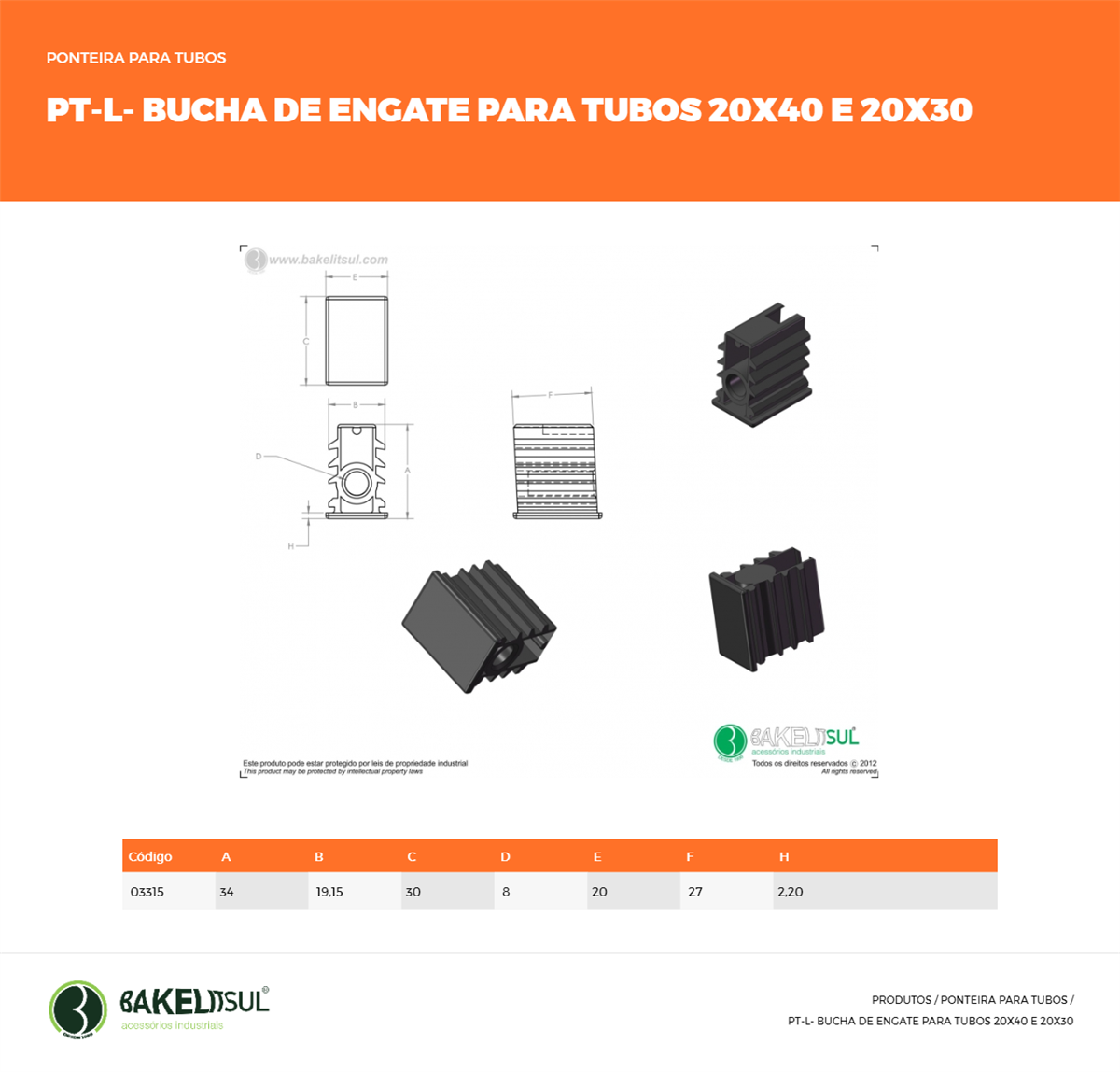 Clique aqui para visualizar a imagem técnica PT-PONTEIRA-PP-L-FL-20X30-5/16-00-PSR-BUCHA ENG H5/16xT20X30 Clique aqui para visualizar a imagem técnica PT-PONTEIRA-PP-L-FL-20X30-5/16-00-PSR-BUCHA ENG H5/16xT20X30