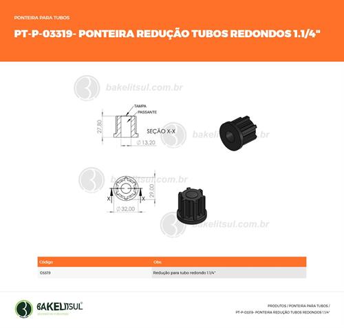 BUCHA DE ENGATE REDUÇÃO TUBOS REDONDOS 1.¼ 03319 