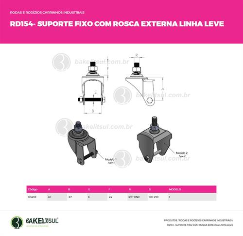 SUPORTE FIXO ROSCA LINHA LEVE  03439 
