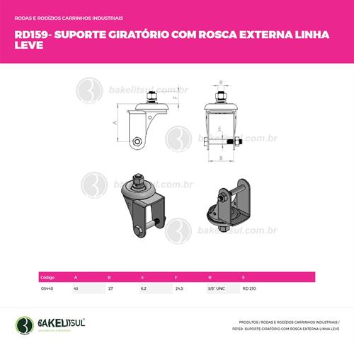 SUPORTE GIRATÓRIO ROSCA LINHA LEVE  03448 