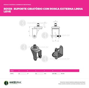 SUPORTE GIRATÓRIO ROSCA LINHA LEVE  03448 