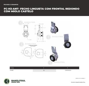 FECHO LINGUETA METÁLICO MIOLO CASTELO FC-H3 03485 