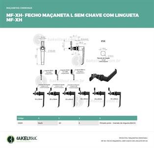 MAÇANETA DE FECHAMENTO L COM LINGUETA MF-XH 03591 