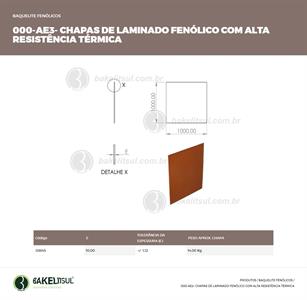 CHAPA LAMINADO FENÓLICO MP-CF 03645 