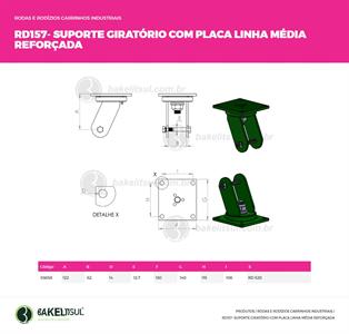 SUPORTE GIRATÓRIO PLACA LINHA MÉDIA REFORÇADA  03658 