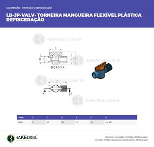 VÁLVULA ROSCA EXTERNA PARA FLEXÍVEL PLÁSTICO LB-JP-VAL 03731 