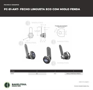 FECHO LINGUETA MIOLO FENDA 30% OFF 03833 