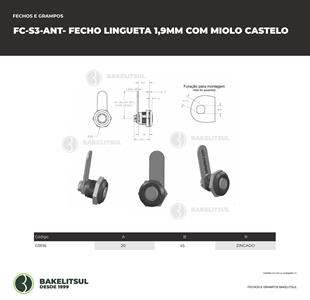 FECHO LINGUETA MIOLO CASTELO FC-S3 03836 