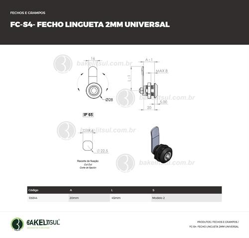 FECHO LINGUETA MIOLO UNIVERSAL FC-S4 03844 