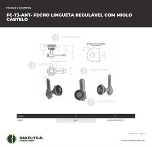 FECHO LINGUETA REGULÁVEL CASTELO FC-T3 03862 