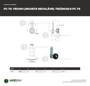 FECHO LINGUETA REGULÁVEL TRIÂNGULO FC-T6 03872 