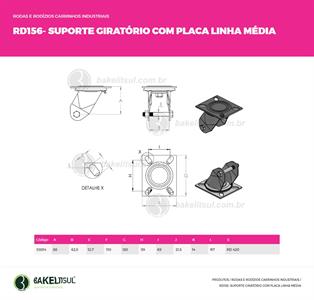 SUPORTE GIRATÓRIO PLACA LINHA MÉDIA  03914 