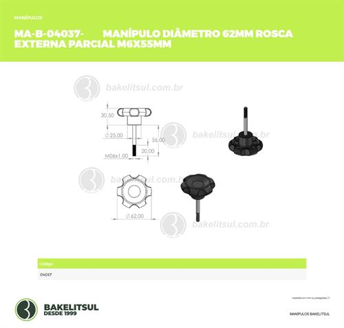 MANÍPULO ROSCA EXTERNA PARCIAL 04037 