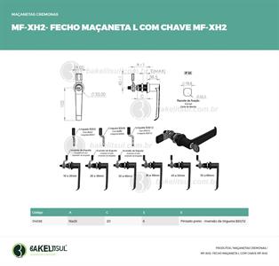 MAÇANETA DE FECHAMENTO L CHAVE COM LINGUETA MF-XH2 04038 