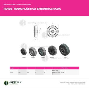 RODA TP PLÁSTICA MACIA 50 A 250KGF  04141 