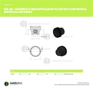 MANÍPULO RECARTILHADO 25MM ROSCA INTERNA 04259 F3 00759 