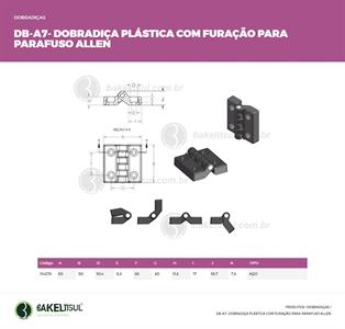 DOBRADIÇA PLÁSTICA SOBREPOSTA DB-A7 04273 F3 01932 