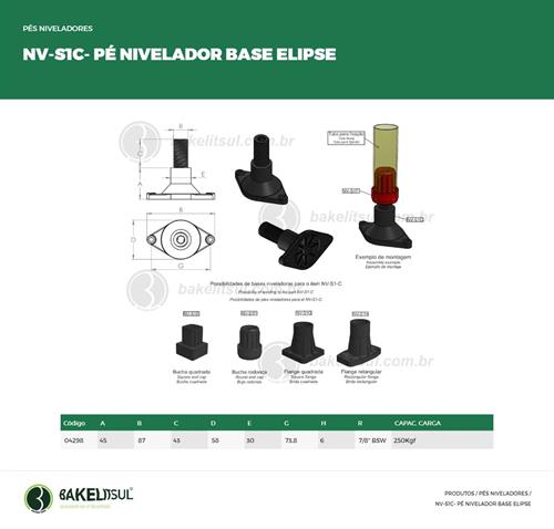 PÉ NIVELADOR BASE ELIPSE 04298 