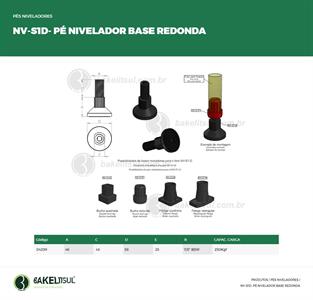 PÉ NIVELADOR BASE REDONDA NV-S1D 04299 
