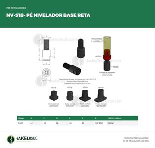 PÉ NIVELADOR BASE RETA 04301 