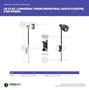 LUMINÁRIA FLEXÍVEL PARA MÁQUINAS LB-FLA2 04360 