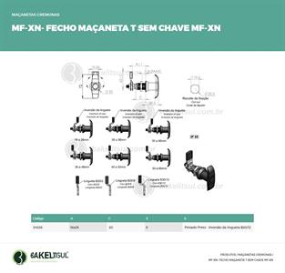 MAÇANETA DE FECHAMENTO T COM LINGUETA MF-XN 04535 