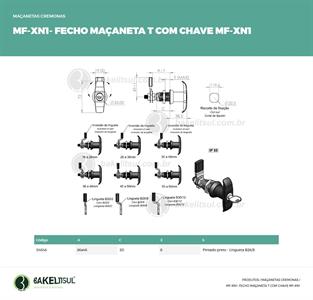 MAÇANETA DE FECHAMENTO T CHAVE LINGUETA MF-XN1 04543 