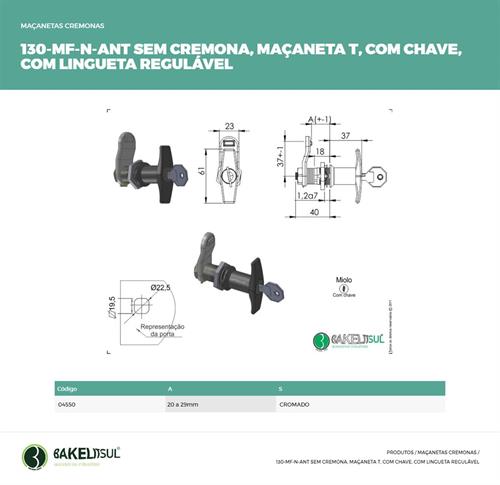 MAÇANETA DE COMPRESSÃO COM LINGUETA 30% off 04550 