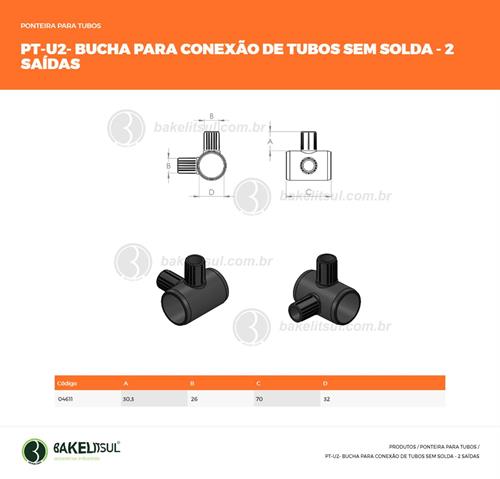 BUCHA PARA CONEXÃO DE TUBOS SEM SOLDA 2 SAÍDA 04611 