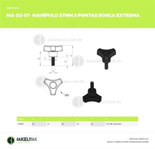 MANÍPULO 3 PONTAS 57MM ROSCA EXTERNA 04668 F3 00987 