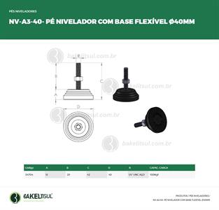 PÉ NIVELADOR ROSCA EXTERNA BASE 40 FLEXÍVEL 04704 F3 01023 