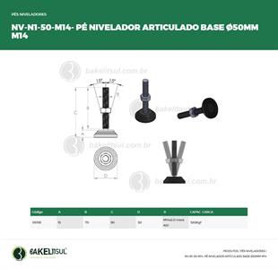 PÉ NIVELADOR ARTICULADO N1 BASE 50 M14 05198 F3 01767 