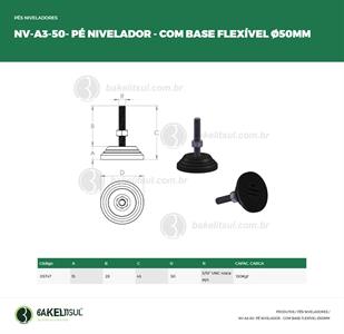 PÉ NIVELADOR ROSCA EXTERNA BASE 50 FLEXÍVEL 05747 F3 02596 