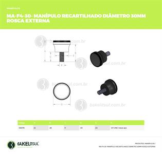 MANÍPULO RECARTILHADO 30MM ROSCA EXTERNA 06076 F3 03697 