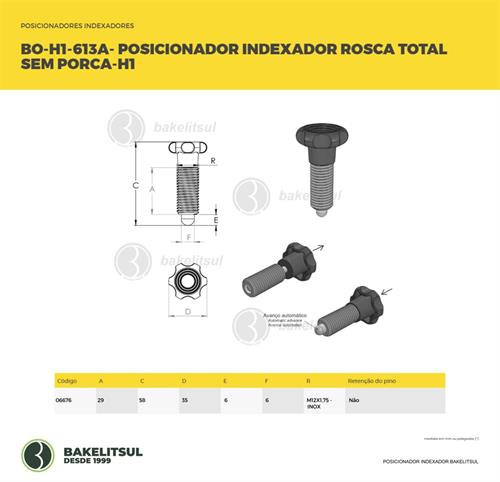 POSICIONADOR INDEXADOR H1 ROSCA TOTAL SEM PORCA 06676 