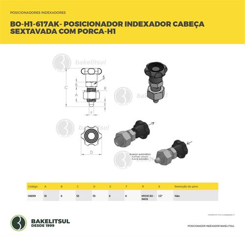 POSICIONADOR INDEXADOR H1 SEXTAVADO COM PORCA 06699 