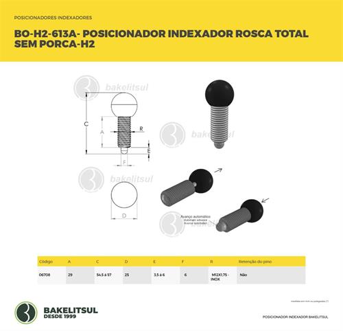 POSICIONADOR INDEXADOR H2 ROSCA TOTAL SEM PORCA 06708 
