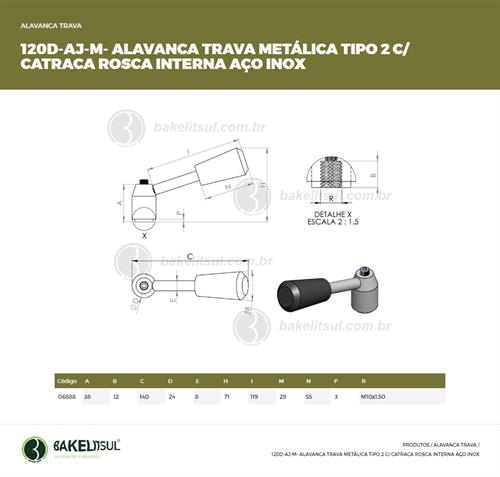 AJ-AJUSTADORES - M-T2-INOX 06888 