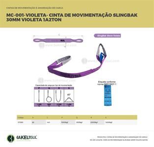 CINTA DE MOVIMENTAÇÃO SLINGBAK 30MM 2 TONELADAS 07390 