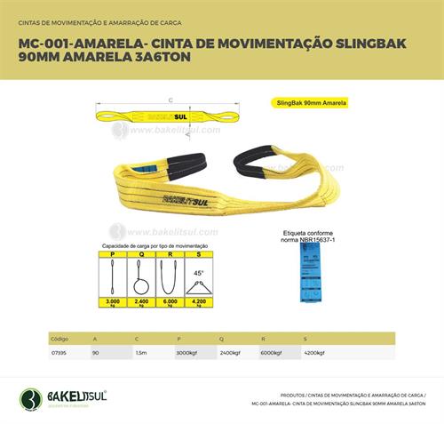CINTA DE MOVIMENTAÇÃO SLINGBAK 90MM 6 TONELADAS 07395 